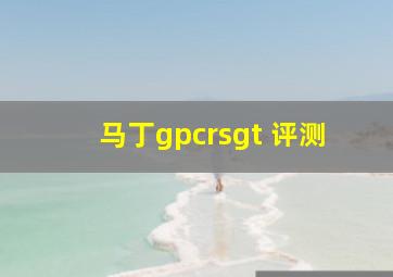 马丁gpcrsgt 评测